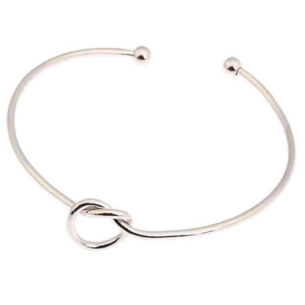 Silver Tone Knot Vintage Bracelet - Picture 2 of 4